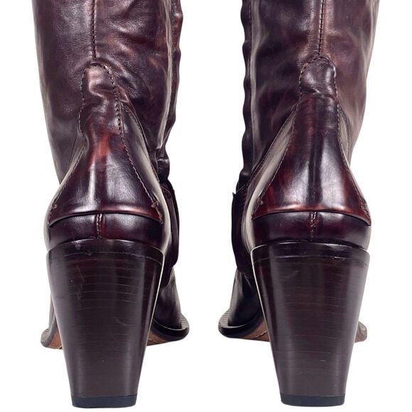 KOBRA Women's Leather Western Boots Size 39 (8.5–9) Brown Made in Italy EUC - Picture 6 of 16